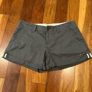 NIKE Shorts Ladies Size 8 Gray EUC Zip Up Summer Perfect
